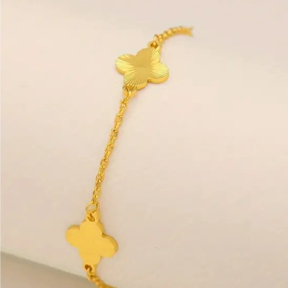 Four leaf clover bracelet Gold - Picture 3 of 3